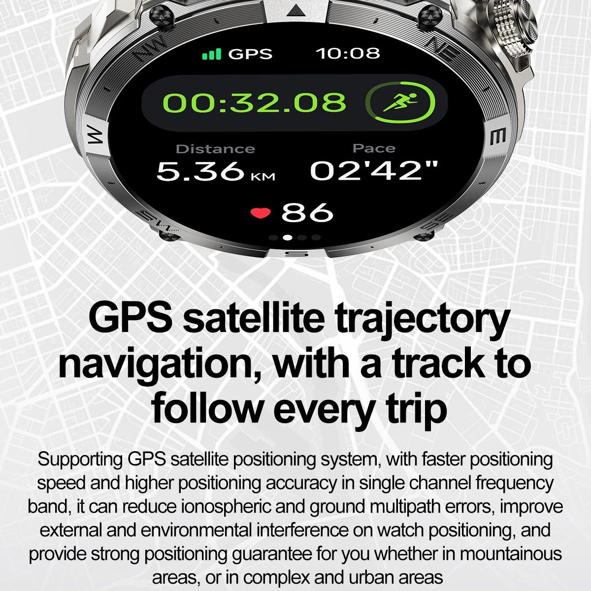 Rainbuvvy HK08 Android Smartwatch 1.43inch AMOLED Full Screen Touch 466x466 BT5.3 — фото 8