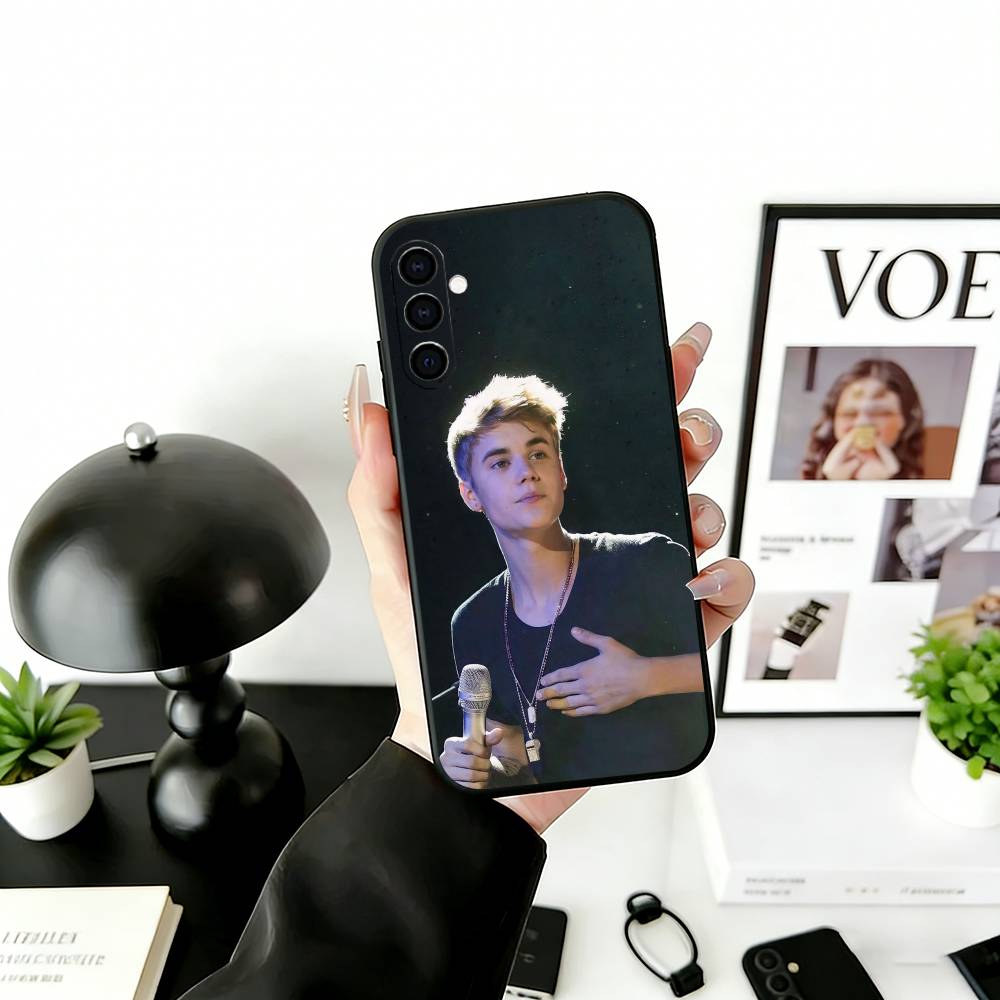 S-Singer Beliebers Phone Case For Samsung Galaxy A73,A72,A71,A70,A53,A52,A51,Others Soft Black Cover