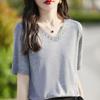 Women's Wool Sweater Qinghe Cashmere 50% Silk 50% Wool Autumn and Winter Wool Pullover Soft and Warm