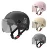 Cartoon Bear Electric Bicycle Helmet With Goggles Universal Half Helmet  Universal