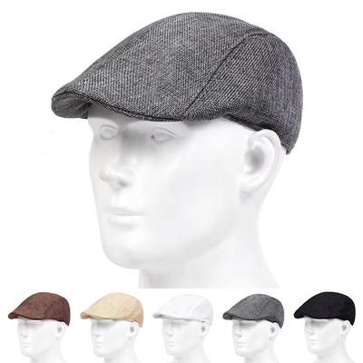 Mens Solid Casette Caps Spring and Summer Outdoor Casual Golf Hats Street Trend Hat