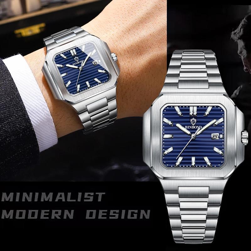 Business Watch Men Stainless Steel Date Waterproof Wristwatch Man Fashion Men Watches Relogio Masculino