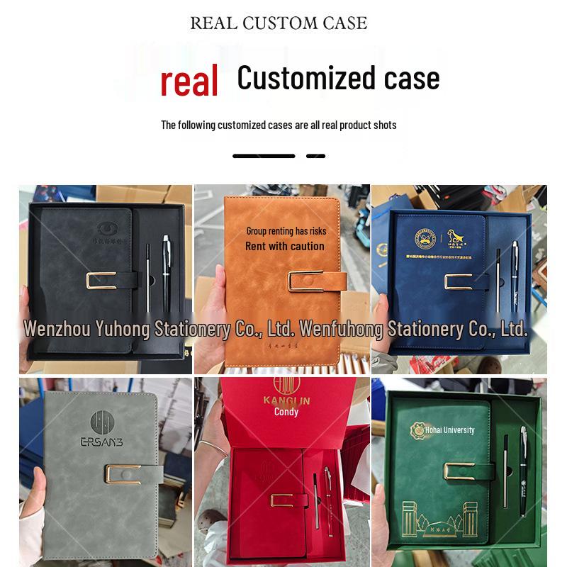 Custom Logo Business Notebook Gift Set with Buckle