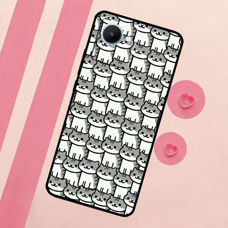 Funny Cute Cats For Realme C67 C75 C63 C61 C71 C55 C51 C65 C53 10 11 12 13 14 15 Pro Plus GT6 GT7 Pro Case