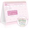 Desk Calendar 2025-2026, Small Desk Calendar, Desktop Calendar with Planner Stickers, 14 Monthly November 2025 To December 2026, 8" X 6" Standing
