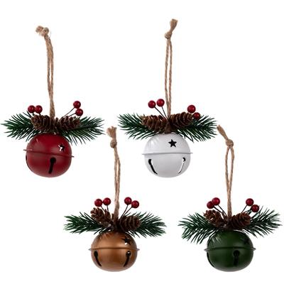 4 STÜCKE Weihnachtsglocken Ornament Rostfreie Metallglocken Hängende Dekorationen für Weihnachtsbaum Heimparty Dekorationen