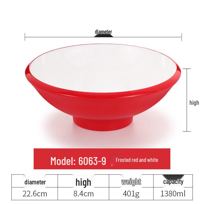 Handon Nordic Melamine Square Noodle Bowl