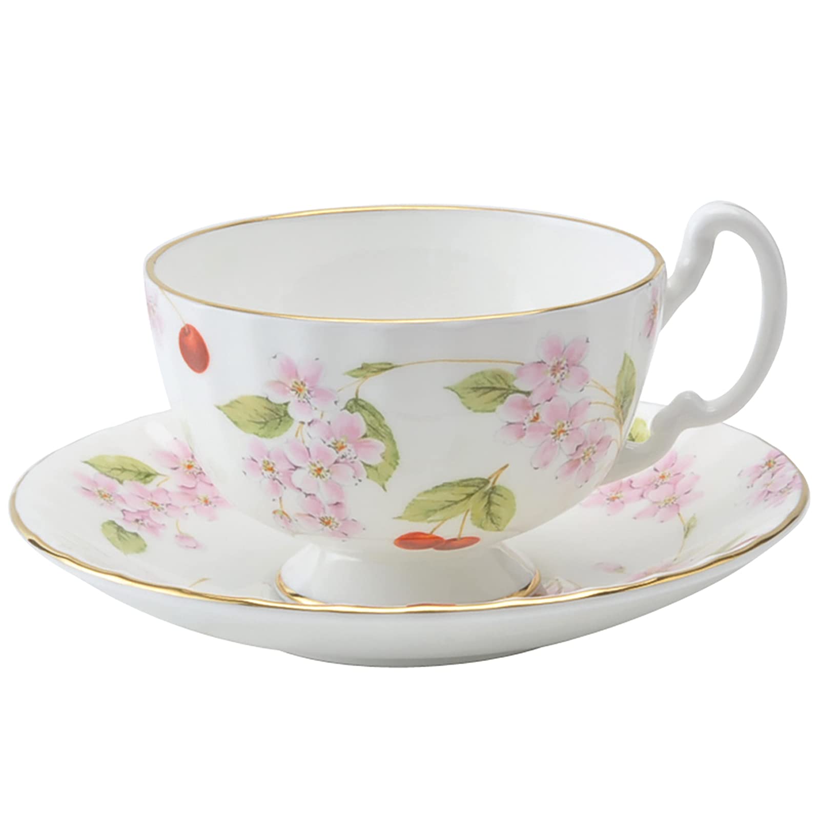 

Aynsley Cherry Blossom Tea Cup and Saucer, Oban, 180ml, cbpt05006c