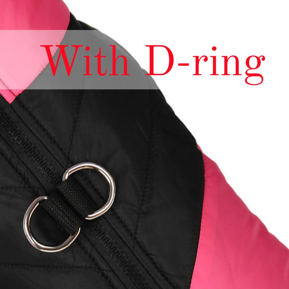 Warm Pet Jacket With D-ring Warm Dog Vest For Winter For Small Medium Dogs Cats Waterproof Puppy Coat With High Collar Schnauzer