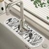Retro Faucet Drain Pad Self-priming Kitchen Countertop Drain Mat Diatom Mud Wipeable Anti-slip Mat Absorbent Dish Drying Mat