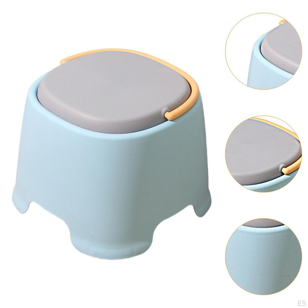 Small Stool Chair Creative Stackable Anti Skid Thickened Step Foot Rest for Household Bedroom