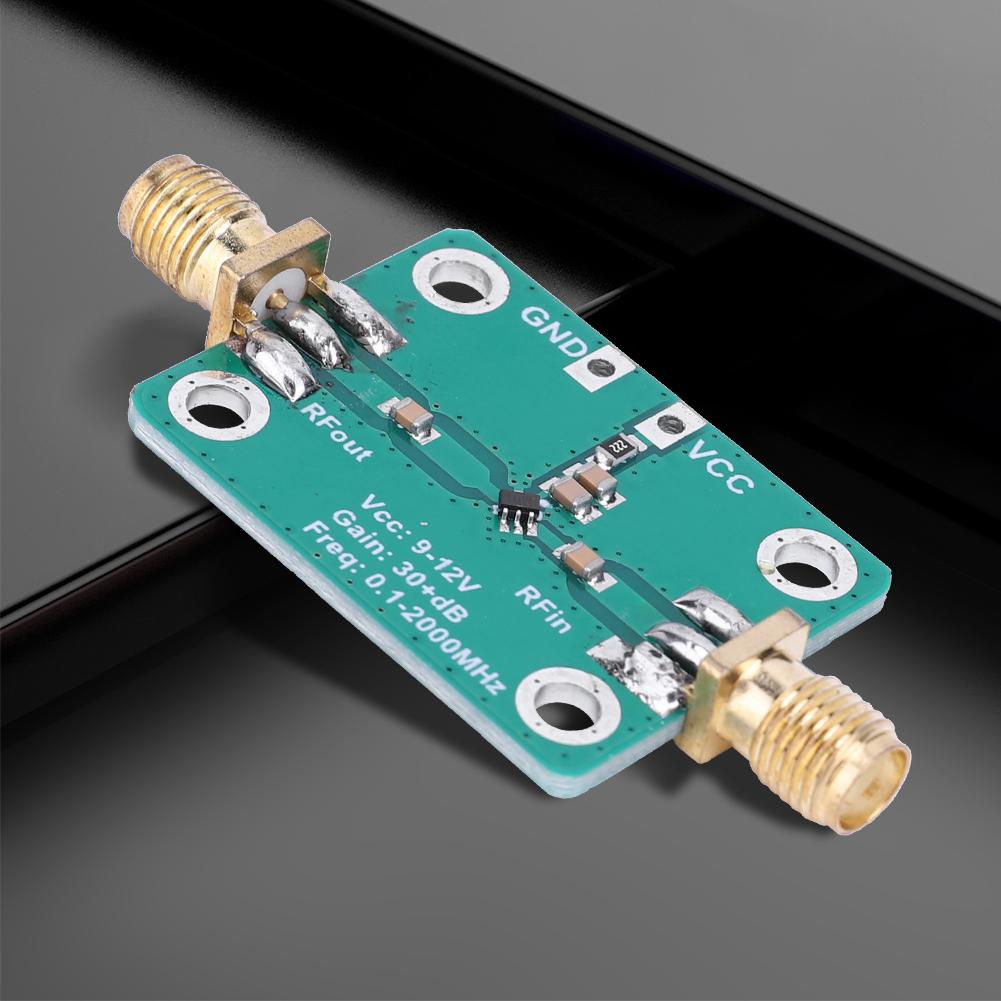 RF Signal Power Amplifier Gain 32+dB Broadband RF Signal Amplifier Low Noise DC 9-12V RF Wideband Amplifier Board