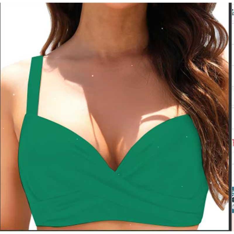 

Swimsuit multi-color swimsuit bikini sexy suspenders 2XL темно-зелений колір