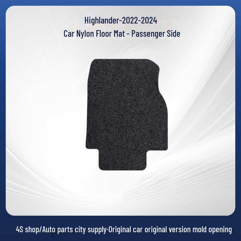 Black Nylon Floor Mats for 2022-2024 Toyota Highlander - Dirt-Resistant Car Interior Accessories