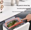 Wall-Mounted Kitchen Waste Bin with Lid - Ideal for Food Waste, Living Room, Bathroom, or Hanging Storage.