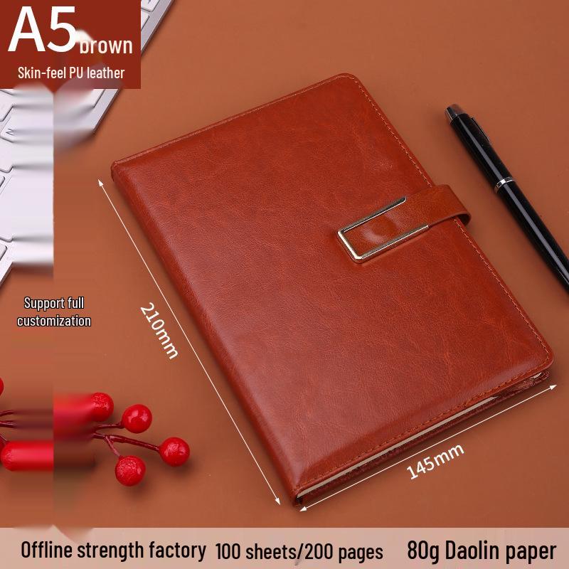 Custom Logo A5 Business Meeting Notebook - Personalized High-Value Gift