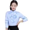 2025 Trendy Women's Slim Fit Ruffle Lace Chiffon Shirt - Versatile Spring/Summer Top