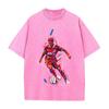 Trendiges Bedrucktes T-Shirt Herren Damen Kleidung Vintage Gewaschenes Oversize T-Shirt Sommer Kurzarm Baumwoll Tops