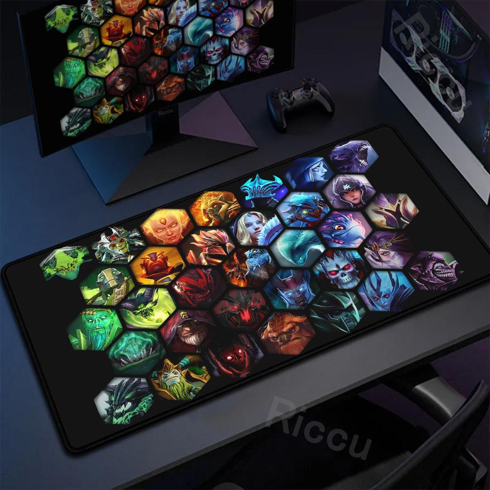 Anime Mauspads DOTA 2 Gummi Teppich Computerspiel Zubehör Groß Rutschfest Tapis De Souris Mauspads Schreibtischunterlage Schreibtischschutz