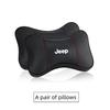 Leather Car Headrest Neck Pillow Seatbelt Shoulder Pad Accessories For Jeep Renegade Wrangler Gladiator Grand Cherokee Compass AMT1