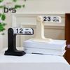 Calendário perpétuo flip 2024-2025 calendário de mesa de plástico organizador semanal mensal planejador de programação diária enfeite de mesa decoração de escritório em casa