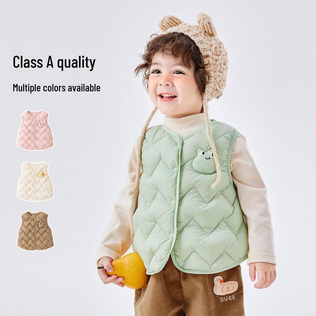 Dudu Home Infant Winter Duck Down Vest - Lightweight, Fashionable Boys' & Girls' Tops