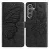 For Samsung Galaxy S24+ Case Butterfly Imprinted Wallet Stand PU Leather Flip Phone Cover with Strap