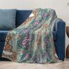Colorful Geometric Pattern Throw Blanket Abstract Printed Cozy Fleece Blanket For Sofa Bed Decoration Gift