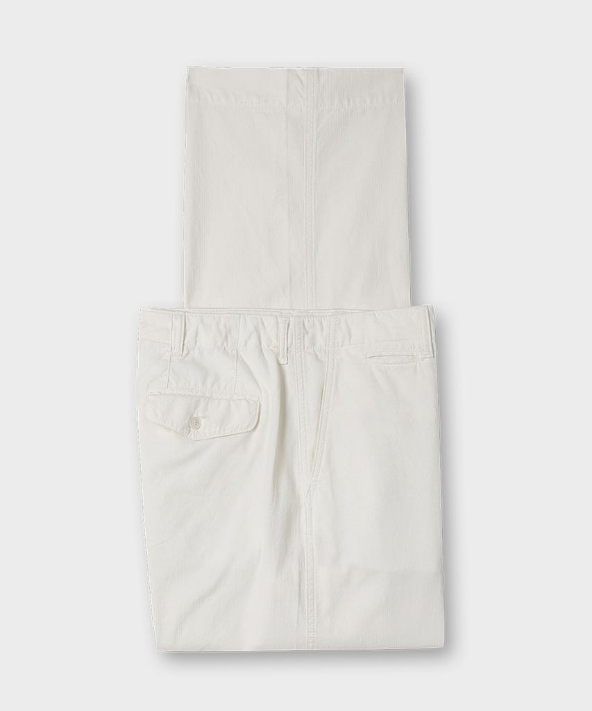 Teildeon Kerouac Dyed Cotton Officer Chino Pants Ivory