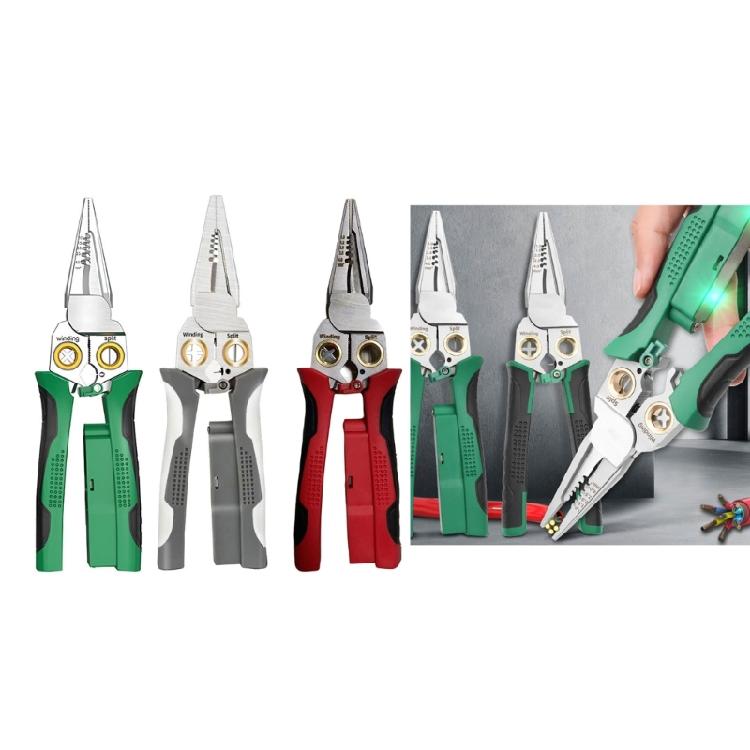 8 In 1 Wire Stripping Pliers Multifunction Electrician Cable Stripper Splitting Repair Hand Tool Pliers