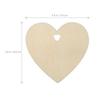 50/100pcs 100mm Wooden Love Heart Christmas Ornaments Blank Slice for DIY Craft Making, Painting, Christmas Decorations