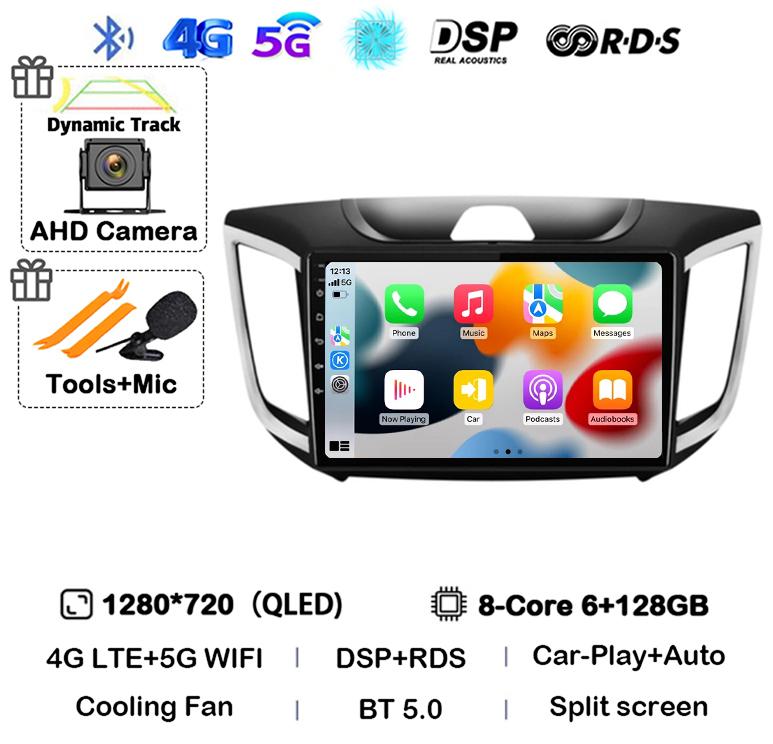 Android 14 Carplay Car Stereo Radio For Hyundai Creta Ix25 2015 2016 2017 2018 2019 2din Multimidia Video Player GPS Head Unit