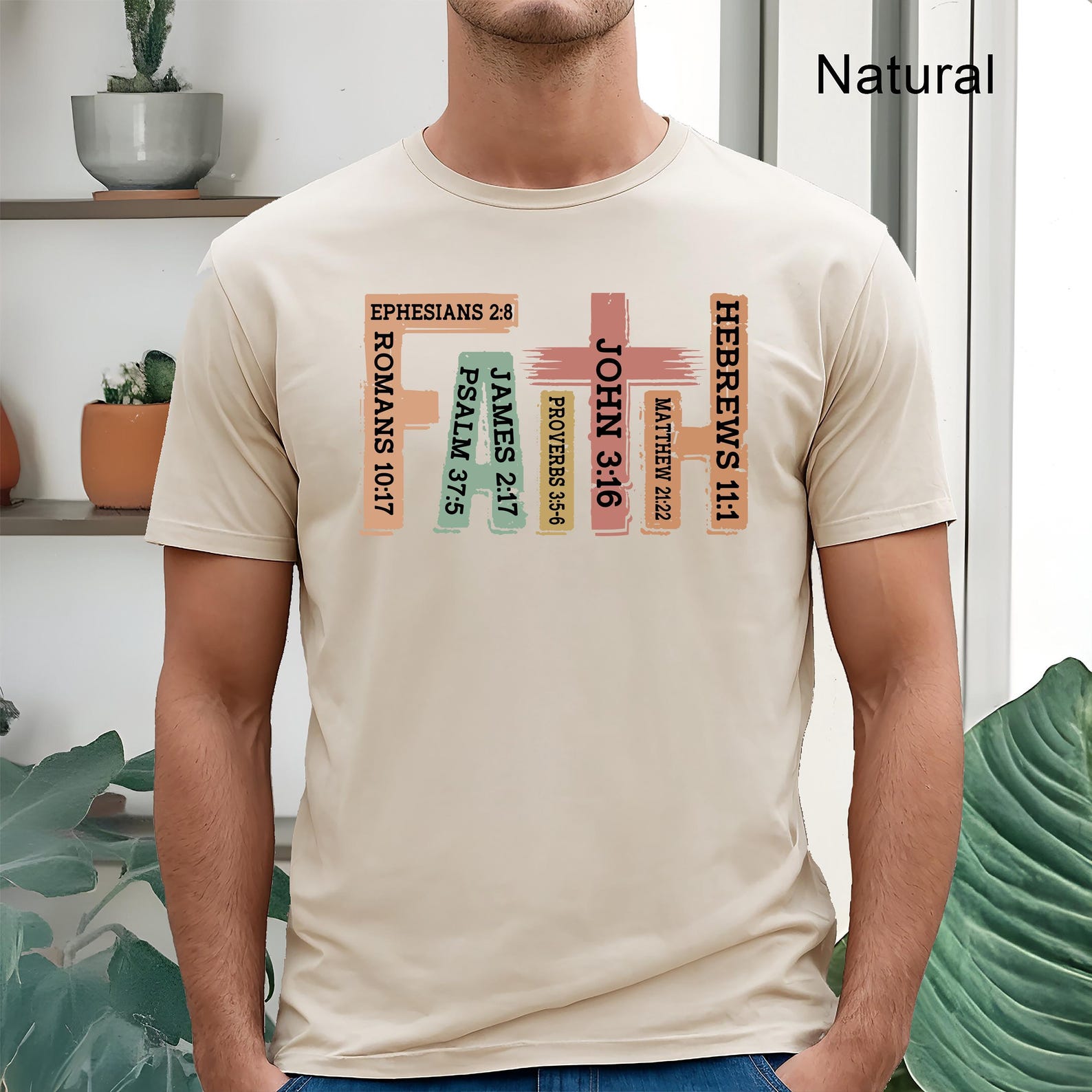 Faith Scripture T-Shirt | Christian Bible Verses Apparel 2XL