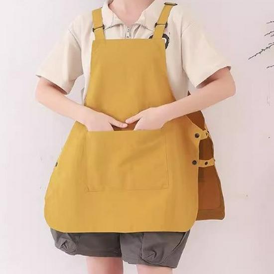 Unisex Japanese Water-Repellent Work Apron for Kitchen, Home, and Cafe