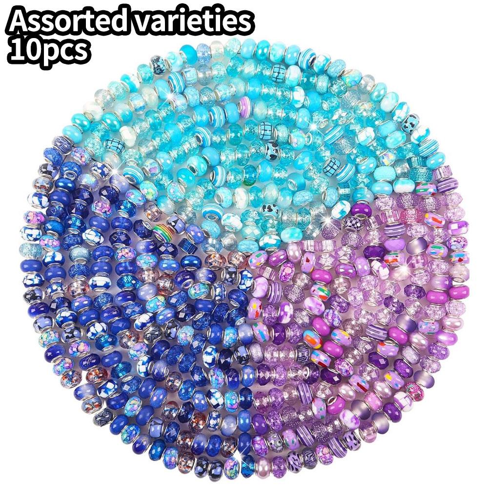 

10/30/50 шт. смоляной материал трехцветный большой бусина с отверстием для поделок бусина с интервалом для браслета, ожерелья, серег, брелока, изготовления ювелирных изделий 10pcs