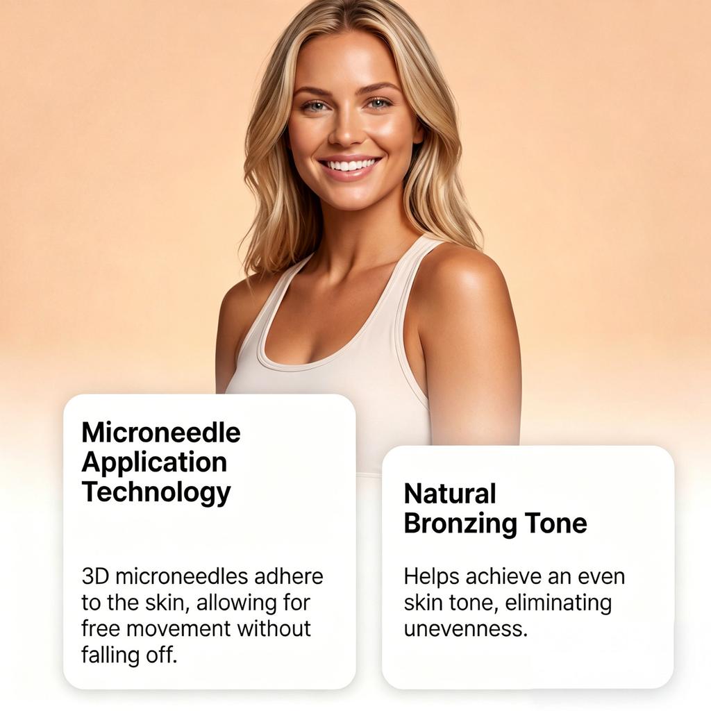 Sunless Tanning Patch Outdoor Beach No-Sun Lightweight Skin-Friendly Natural Wheat Skin Body Tan Enhancer 7 Pack