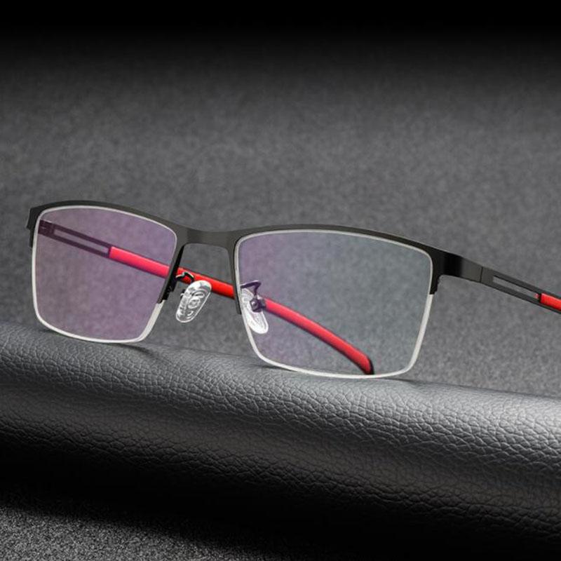 Alloy Ultra-Light Photochromic Glasses Half Metal Frame Myopia Optical Prescription Shortsight SPH 0 -0.5 -0.75 -1.0 TO -6.0