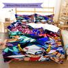 Saint Seiya Pattern Bedding Quilt Set Quilt Cover Pillowcase Home Decoration Gift (1 * Duvet Cover + 2 * Pillowcase, Without Core)