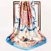 European and American spring new retro carriage simulation silk satin printing silk scarf wholesale, fashionable women's scarf