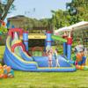 6 In 1 Kids Bouncy Castle, with Water Slide, Water Gun, Climbing Wall, Air Blower for Indoors/Outdoors, 3.9 X 3 X 2m