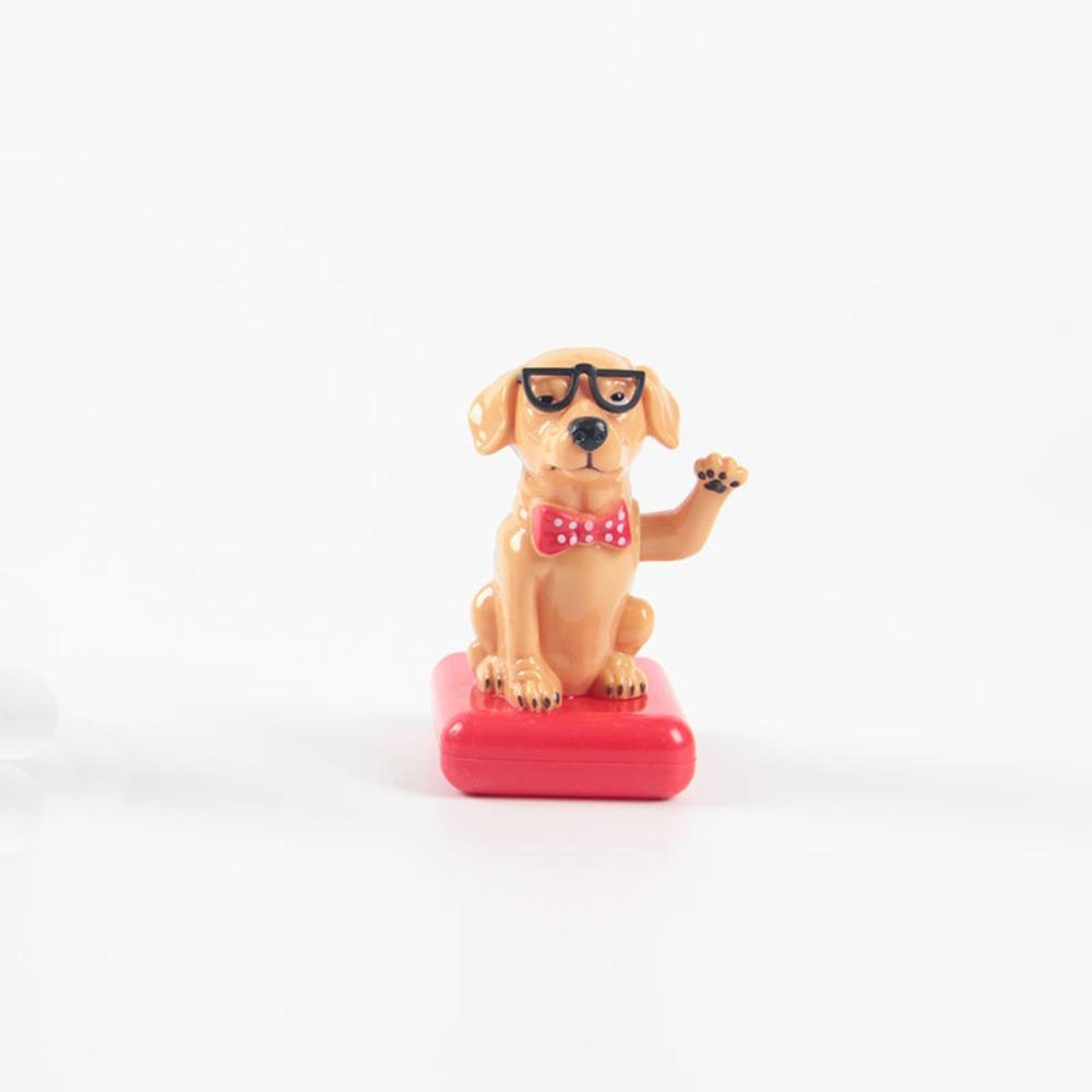 Solar Power Solar-powered Dog Car Ornament Cartoon Dog Car Dashboard Decoration  For Automotive