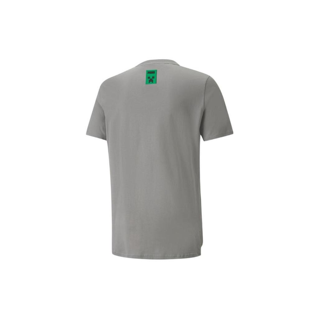 Puma X Minecraft Graphic Tee 'Grey' Men's 534374-76