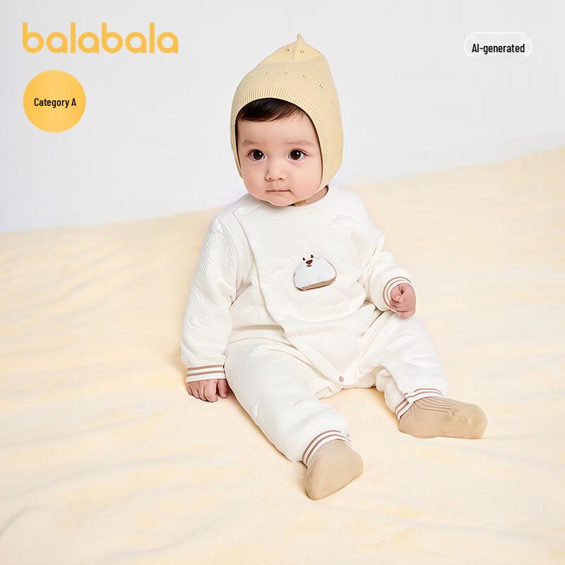 Balabala Baby Cotton-Blend One-Piece Jumpsuit