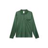Solid Color Letter Logo Print Pocket Half Zip Pullover Long Sleeve T-Shirt Men Tops Green FB7382-323
