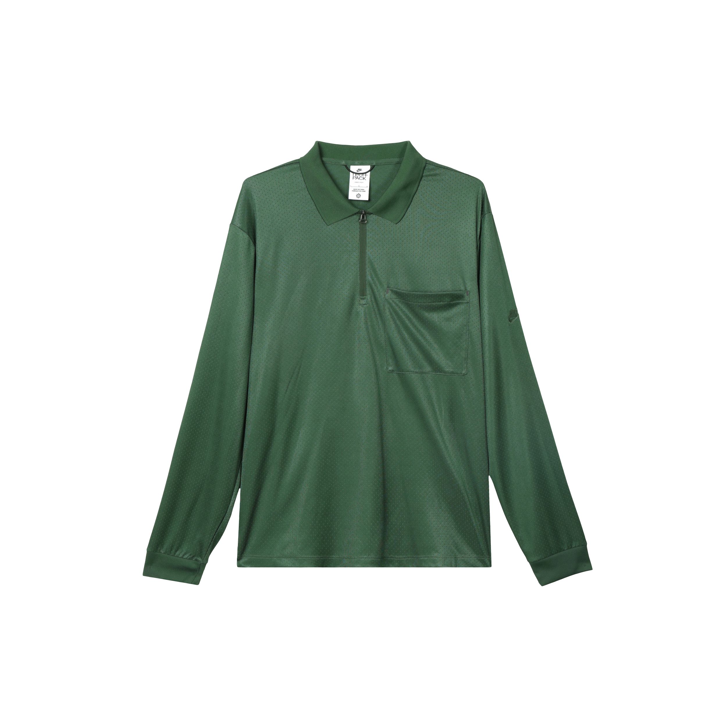 

Nike сплошной цвет с буквенным принтом логотипа и карманом на молнии, пуловер с длинными рукавами, мужские топы, зеленый FB7382-323 S