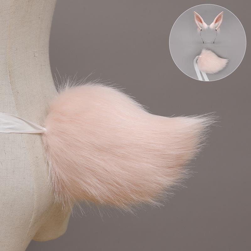 Two-dimensional rabbit ears, animal ears, headbands, comics props, Japanese plush rabbit ears, rabbit tail set