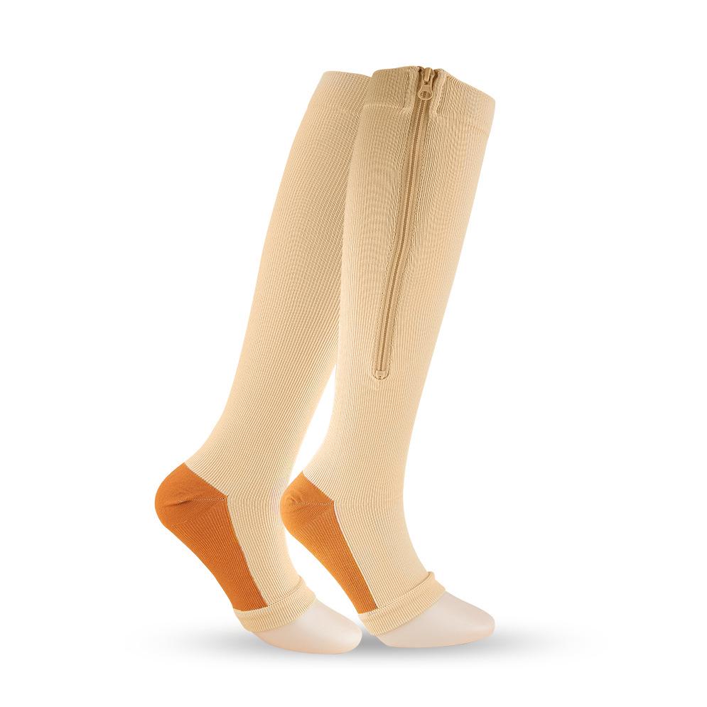 

Open Toe Zipper Compression Socks - Elastic Sports Socks XX-Large