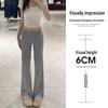 2026 American Knit Maternity Micro-Flare Stretch Pants for Spring - Slimming and Drape Wide-Leg Design