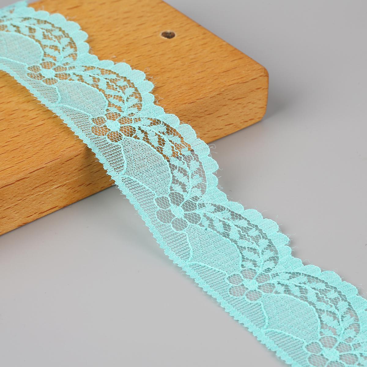 

Кружевная бейка для декора - 4,5 м зелёный