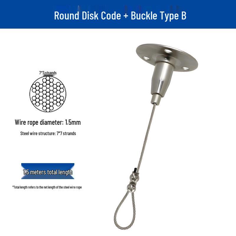 Adjustable Safety Hanging Kit: Rope, Buckle & Acrylic Board Line